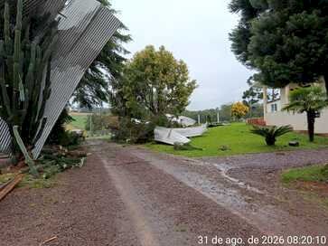 Ipiranga do Sul decreta situação de emergência após temporal de granizo e vendaval