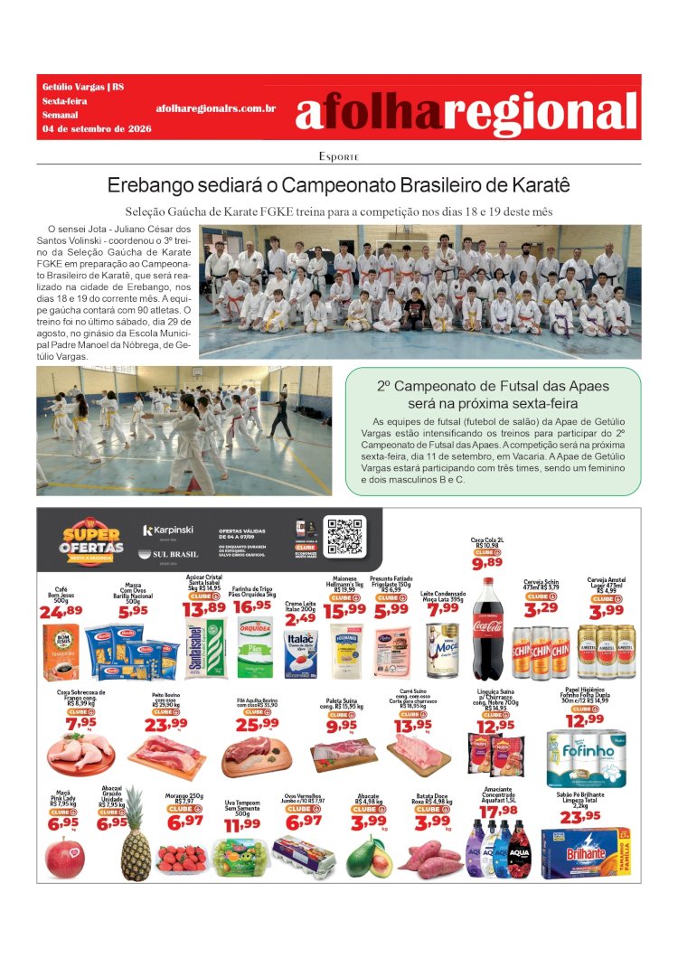 Erebango sediará o Campeonato Brasileiro de Karatê