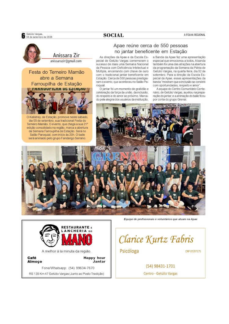 Social, por Anissara Zir. Edição 04/9/2026
