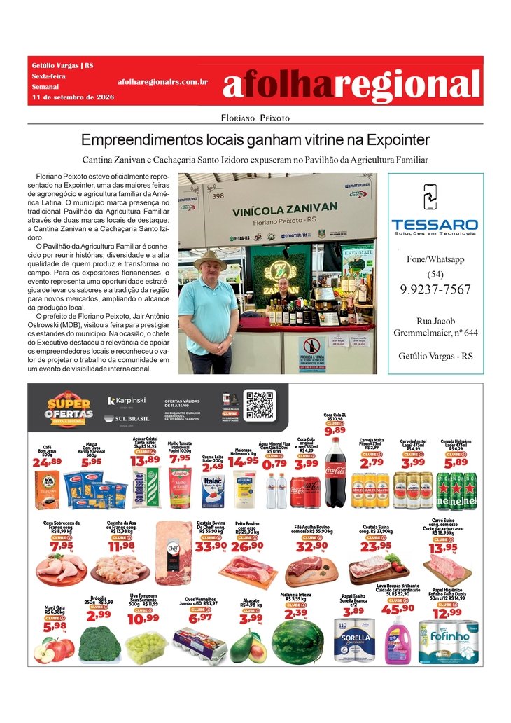 Empreendimentos de Floriano Peixoto ganham vitrine na Expointer