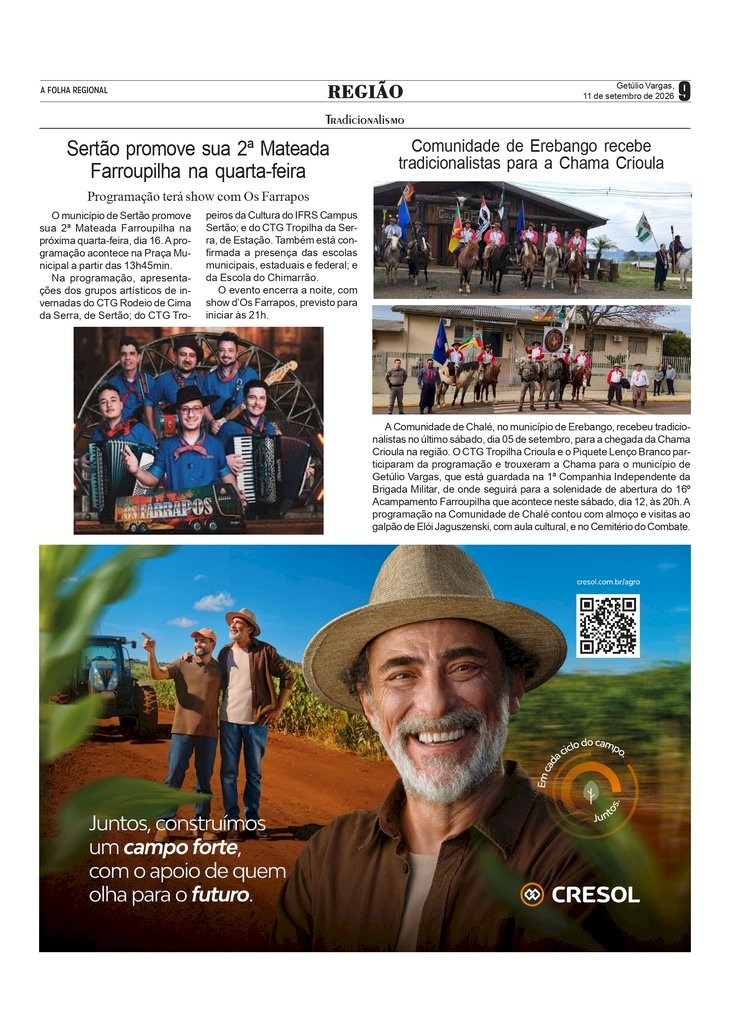 Sertão promove sua 2ª Mateada Farroupilha na quarta-feira