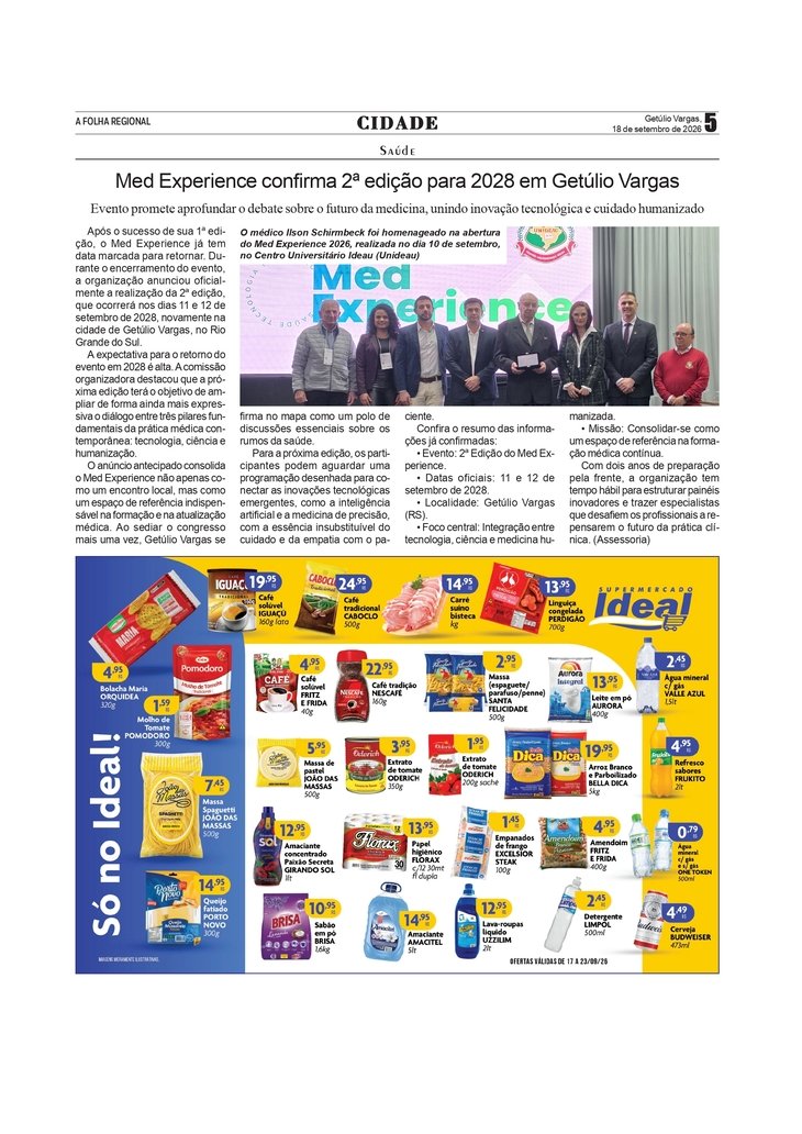 Med Experience confirma 2ª edição para 2028 em Getúlio Vargas