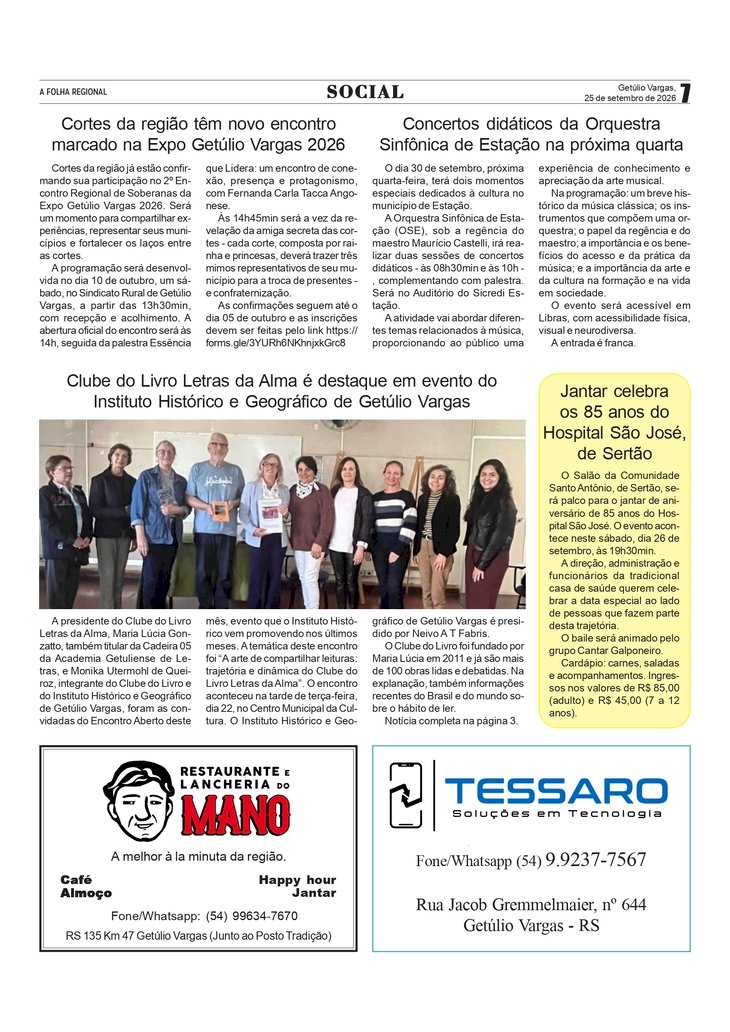 Social, por Anissara Zir. Edição 25/9/2026