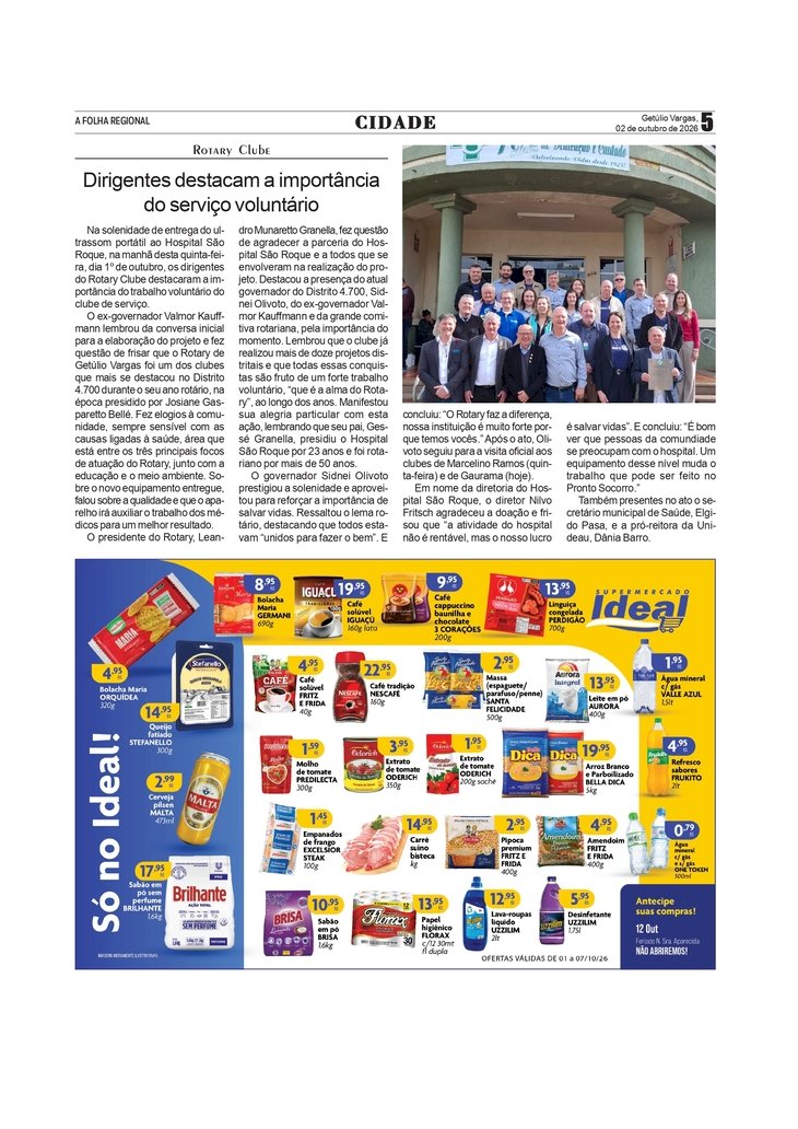 Rotary Clube - Dirigentes destacam a importância do serviço voluntário