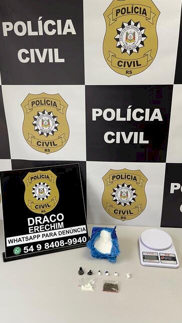 Polícia Civil prende um homem emflagrante por tráfico em Erechim