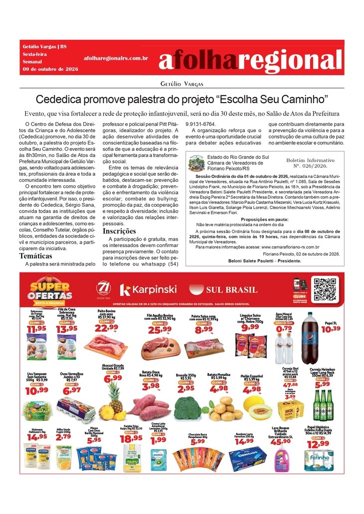 Cededica promove palestra do projeto “Escolha Seu Caminho” em Getúlio Vargas