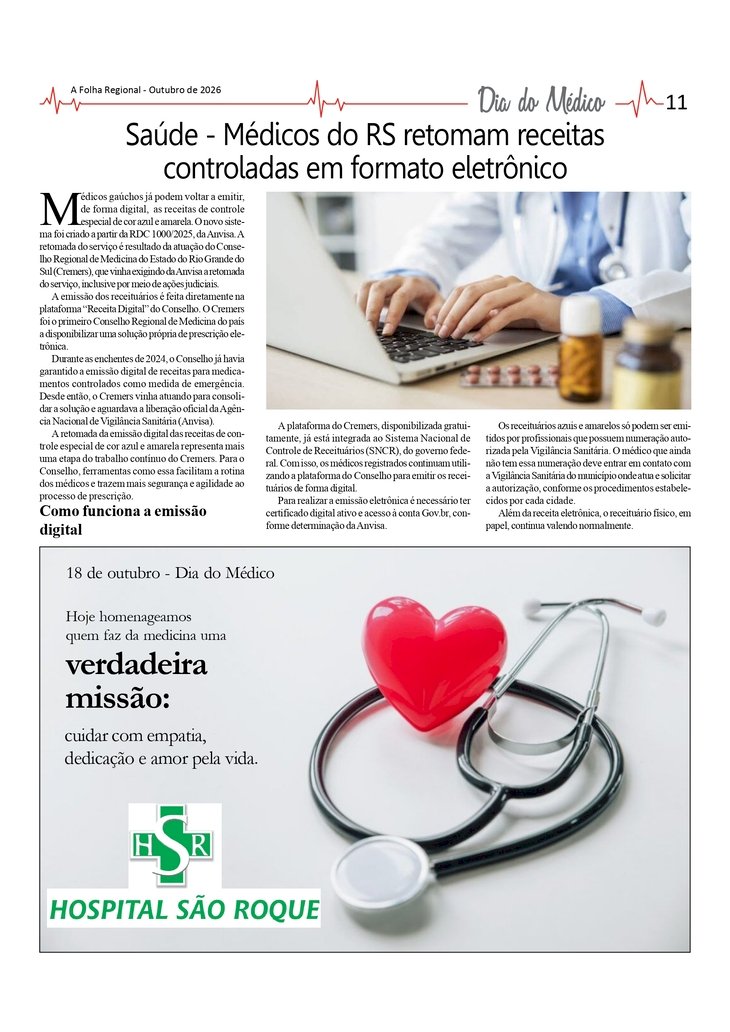 Especial Dia do Médico - Médicos do RS retomam receitas controladas em formato eletrônico