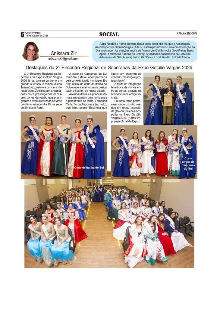 Social, por Anissara Zir. Edição de 16/10/2026