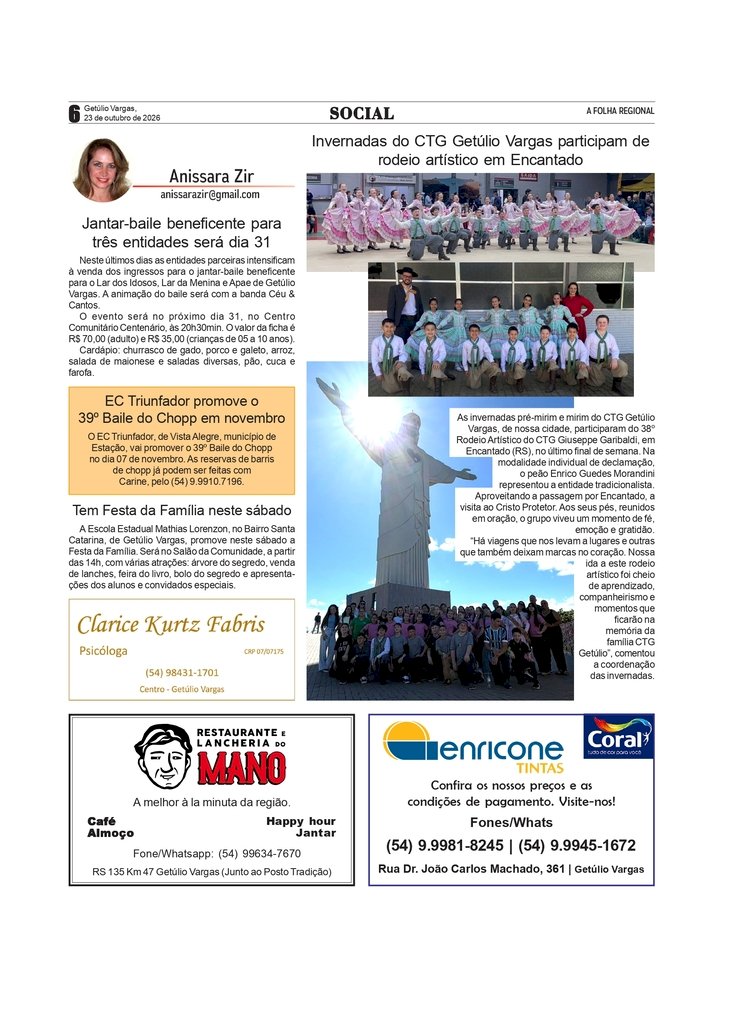 Social, por Anissara Zir. Edição 23/10/2026