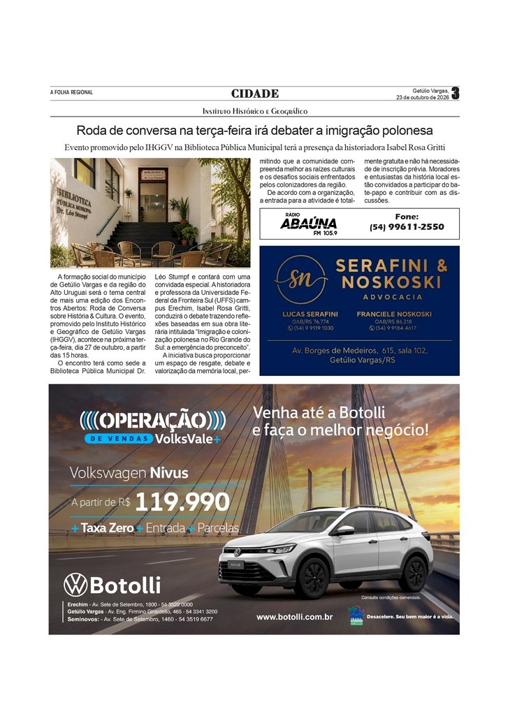 Roda de conversa na terça-feira irá debater a imigração polonesa